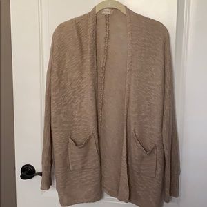 Open taupe cardigan sz L